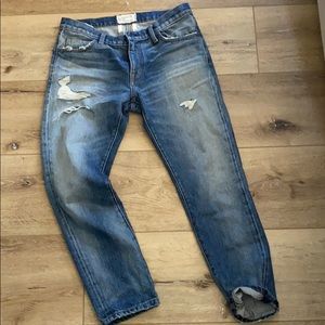 Distressed jeans